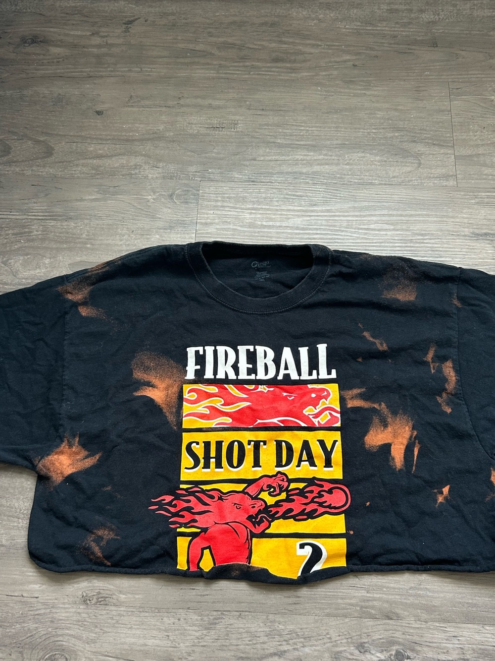 Shot Day Graphic Men's T-Shirt - Black with Orange Accents